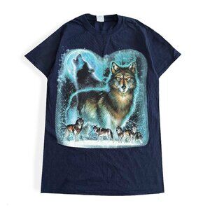 Secondhand Wolf T-Shirt / 90's Style Graphic Tee